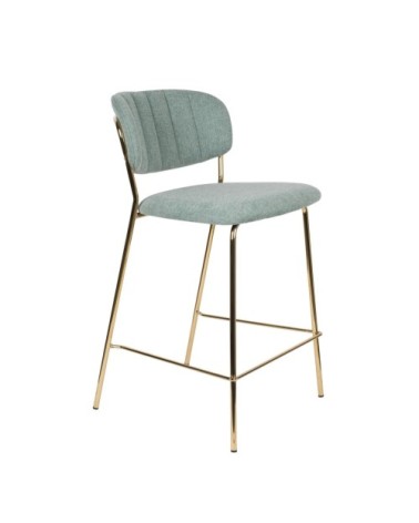 Tabouret de comptoir tissu vert clair