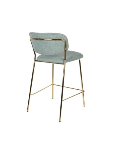 Tabouret de comptoir tissu vert clair