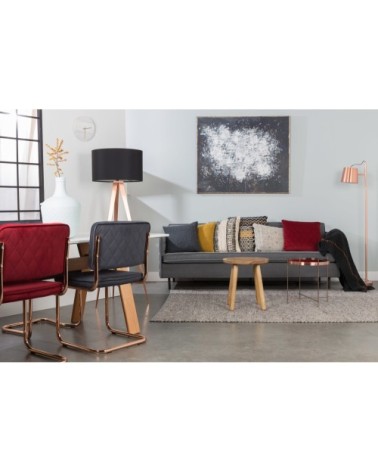 Table basse design ronde S en métal cuivre