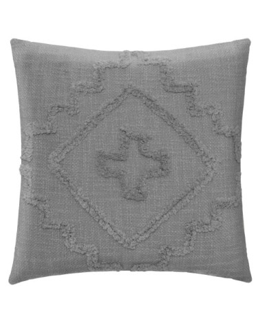 Coussin esprit berbère coton gris 40 x 40