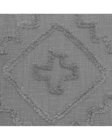 Coussin esprit berbère coton gris 40 x 40