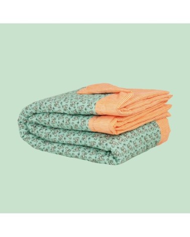 Boutis BRAI x Maisons du Monde en coton motifs à rayures et tigres multicolores 210x160