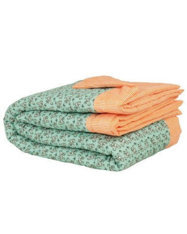 Boutis BRAI x Maisons du Monde en coton motifs à rayures et tigres multicolores 210x160