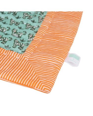 Boutis BRAI x Maisons du Monde en coton motifs à rayures et tigres multicolores 210x160