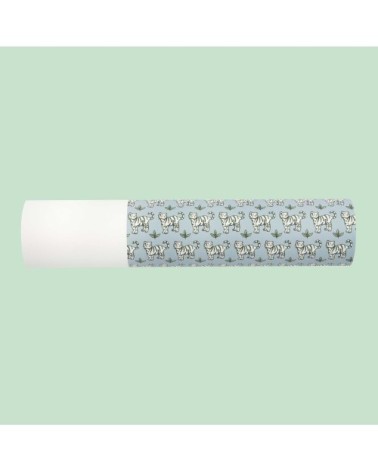 Papier peint BRAI x Maisons du Monde motifs à rayures et tigres bleus 300x350