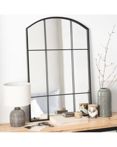 Miroir en métal noir 60x90