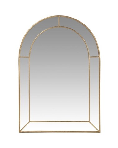 Miroir arche en métal doré 70x100