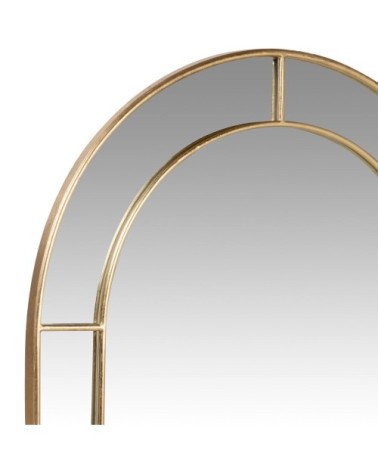 Miroir arche en métal doré 70x100