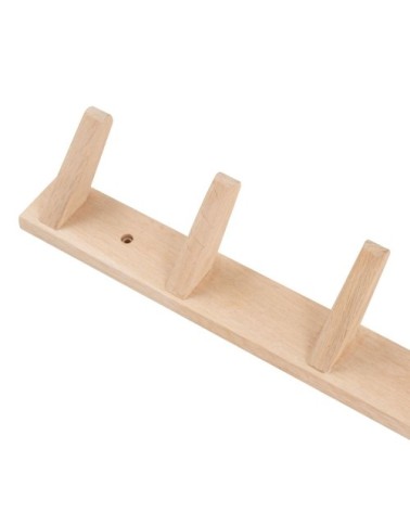 Patère 7 crochets en bois de chêne beige