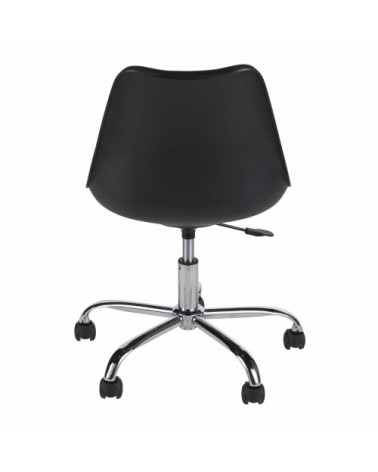 Chaise de bureau enfant réglable à roulettes noire