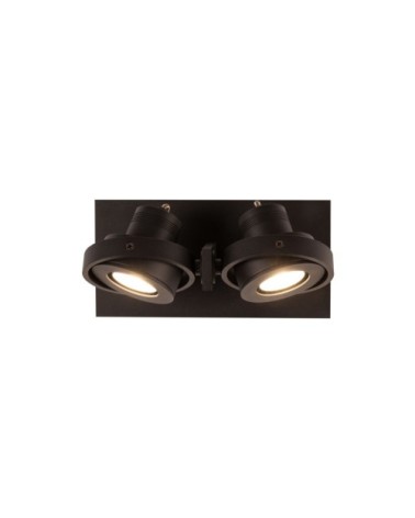 Plafonnier design LED double noir