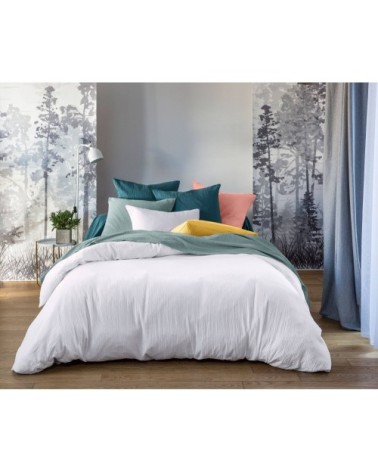 Housse de couette 240x220 en gaze de coton blanc