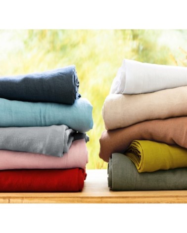 Housse de couette 240x220 en lin lavé blanc