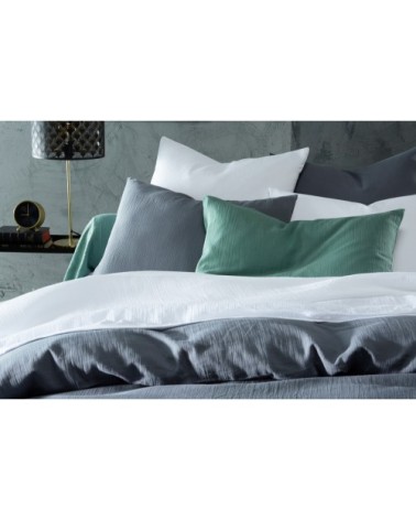 Housse de couette 240x220 en gaze de coton gris anthracite