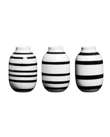 Set de 3 vases en miniature argent H8cm