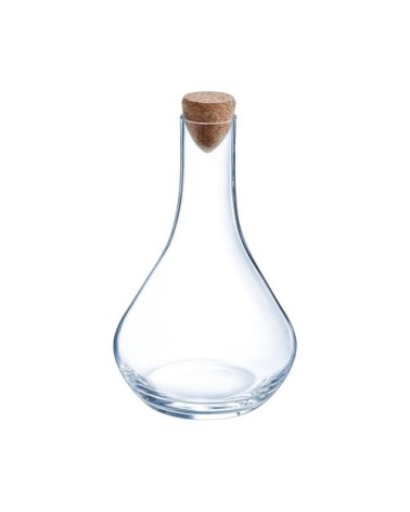 Carafe transparente + bouchon en liège 1,5L