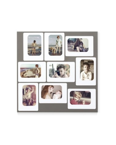 Pèle mèle magnétique gris 45x45cm