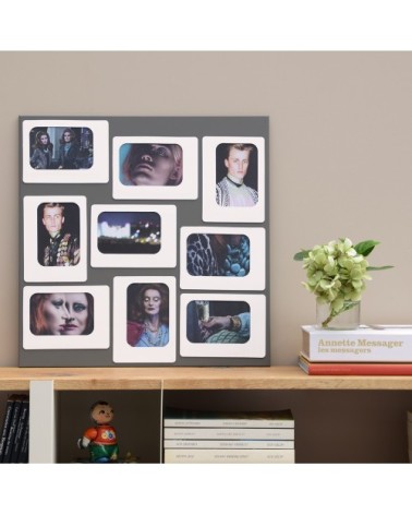 Pèle mèle magnétique gris 45x45cm