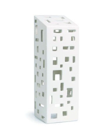 Maison de lumière en céramique blanche H22cm