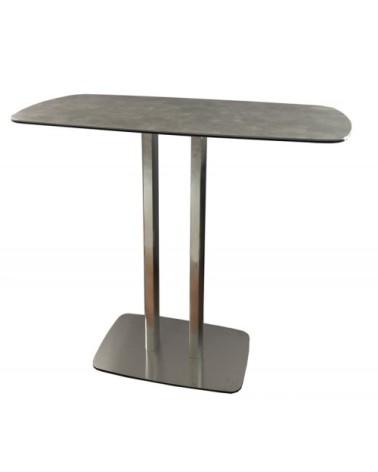 Table haute rectangulaire 120 cm plateau céramique