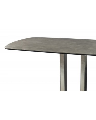 Table haute rectangulaire 120 cm plateau céramique