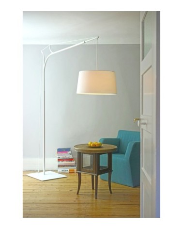 Lampadaire variateur d'intensité blanc H220cm