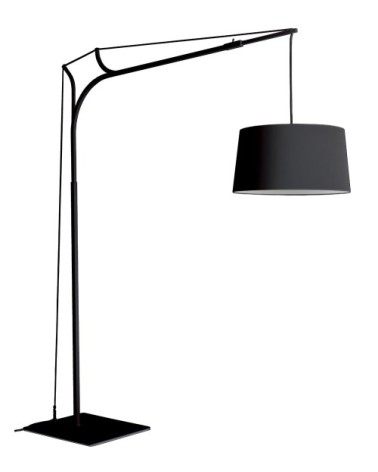 Lampadaire variateur d'intensité noir H220cm