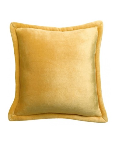 Coussin  en polyester curry 50 x 50