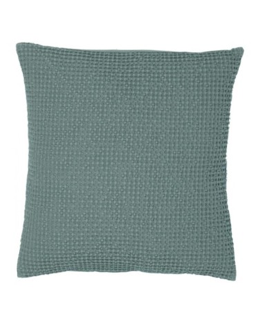 Coussin  en coton vert de gris 45 x 45