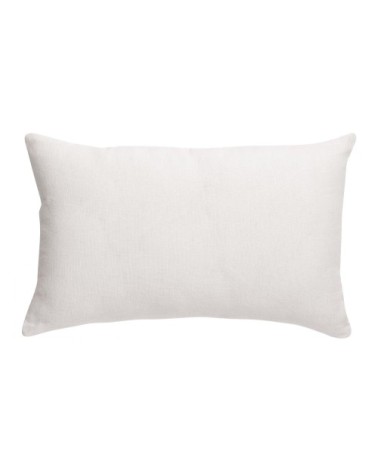 Coussin uni  en lin blanc 30 x 50