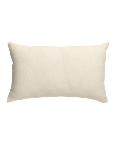 Coussin uni  en lin craie 30 x 50