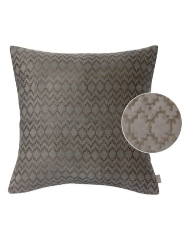 Coussin  en coton tourterelle 45 x 45