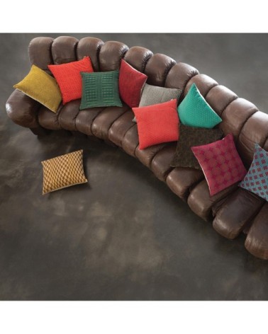 Coussin  en coton tourterelle 45 x 45