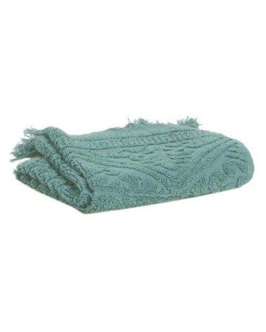 Drap de douche  en coton vert de gris 70 x 140