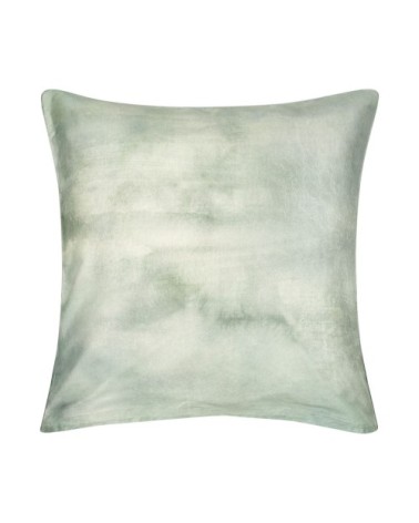Taie d'oreiller imprimée en satin de coton vert 65x65