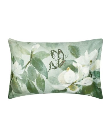 Taie d'oreiller imprimée en satin de coton vert 50x75