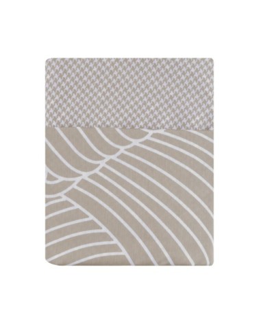 Housse de couette imprimée en satin de coton Mauve 140x200