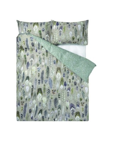 Housse de couette imprimée en coton beige 140x200