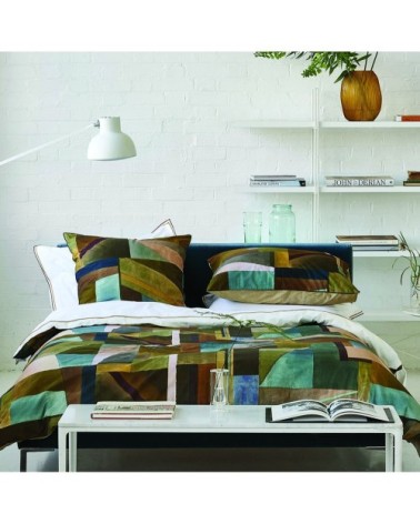 Housse de couette imprimée en coton marron 200x200