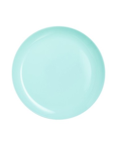 Assiette plate en opale turquoise D27cm