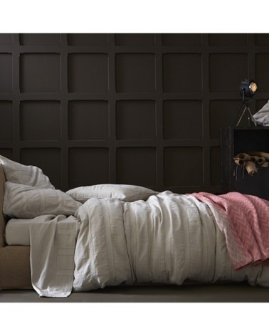 Couvre-lit en lin et coton rouge 260x240