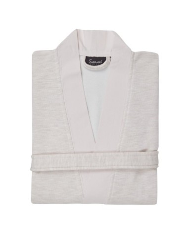 Robe de chambre molleton  blanc cassé M