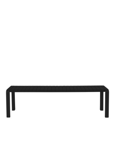 Banc de jardin en métal 175x45cm noir