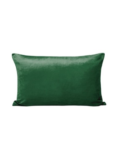 Housse de coussin en velours Vert pin et taupe 40x60 cm