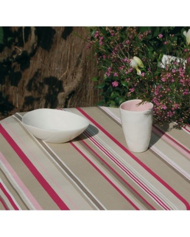 Nappe enduite rectangle 160 x 300 cm taupe