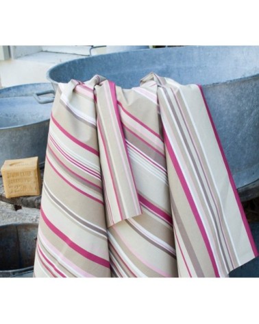 Nappe enduite carrée 160 x 160 cm taupe