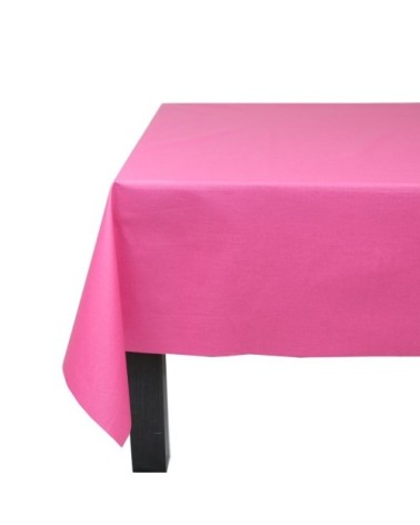 Nappe enduite rectangle 160 x 200 cm rose