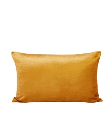 Housse de coussin en velours Miel et taupe 40x60 cm