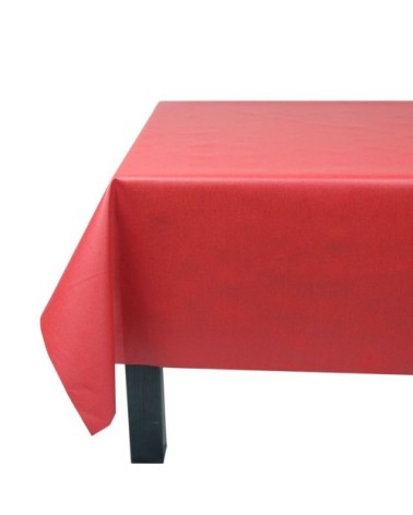 Nappe enduite carrée 120 x 120 cm rouge
