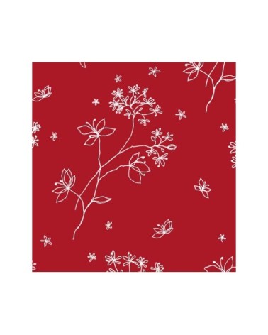 Nappe enduite carrée 160 x 160 cm rouge